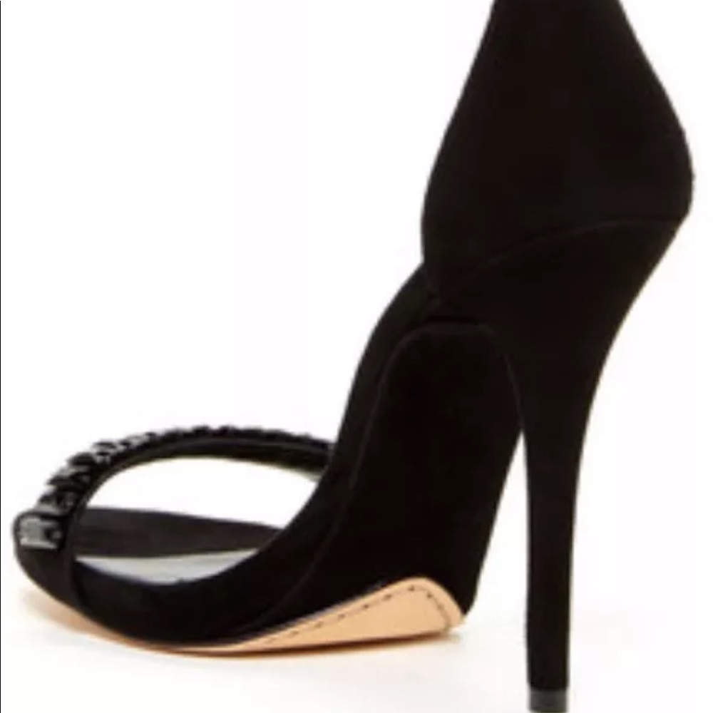 B BRIAN ATWOOD CIARA SUEDE STONES SANDAL STILETTO - Picture 3 of 12